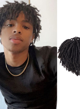 Short Crochet Wigs Toupee Afro Braided Hairpieces Men Women