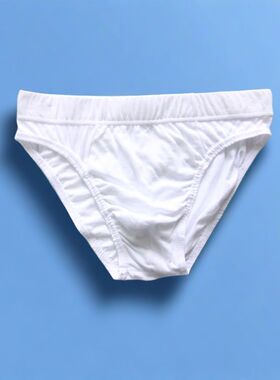 微瑕疵男士纯棉三角裤男生中低腰修身透气舒适白色内裤简约短裤头