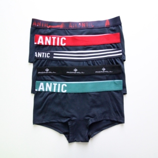 外贸美式内裤女士棉2025新款运动透气少女生三角裤中低腰字母短裤