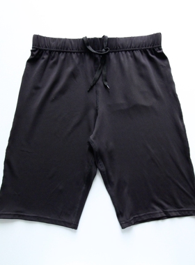 男士短裤冰丝薄款宽松速干五分裤休闲简约黑色中裤男生家居裤睡裤