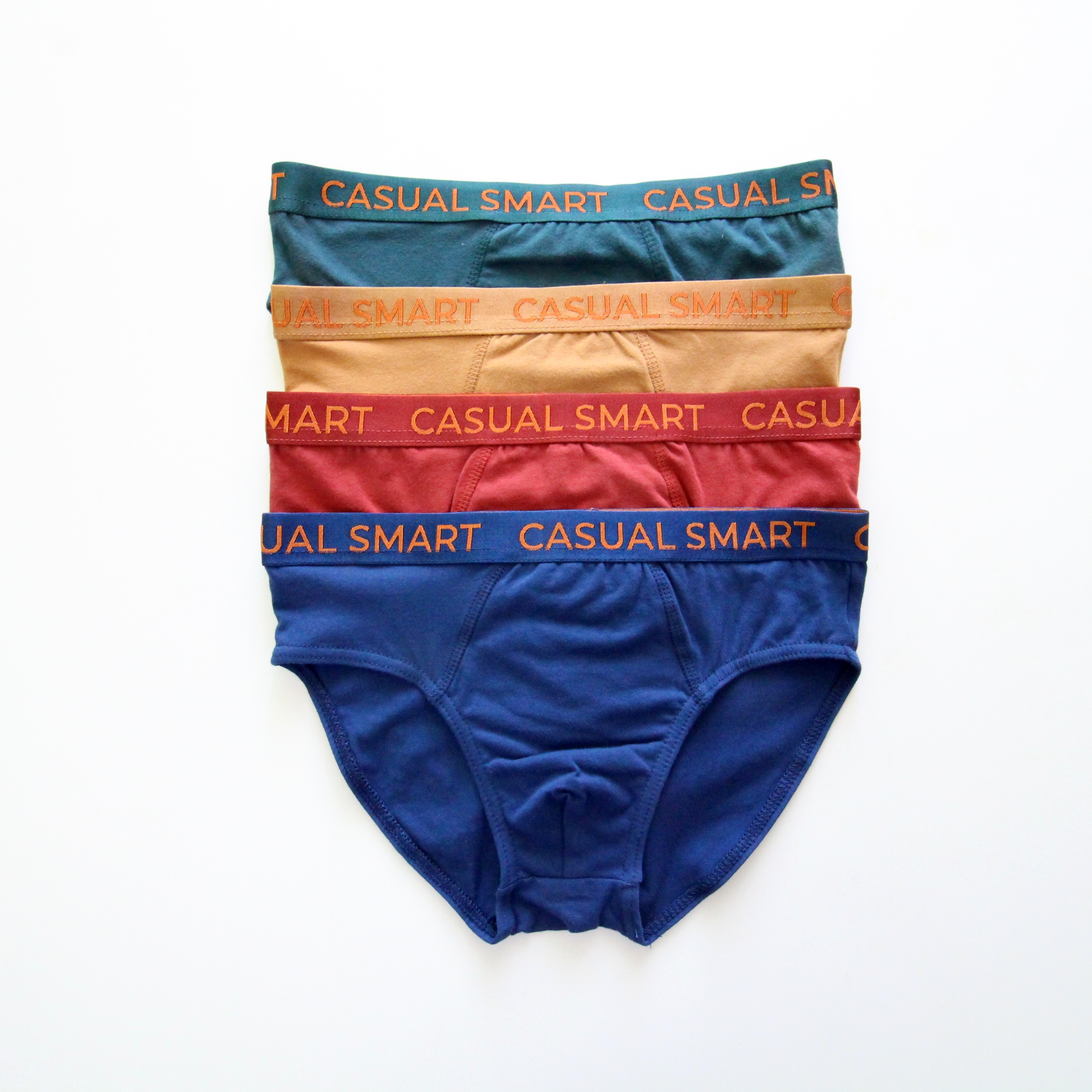 外贸男士中低腰纯色棉三角内裤