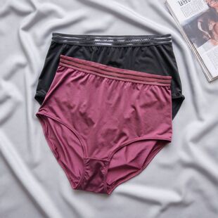 外贸女士高腰内裤冰丝舒适透气大码包臀高弹力短裤妈妈胖MM三角裤