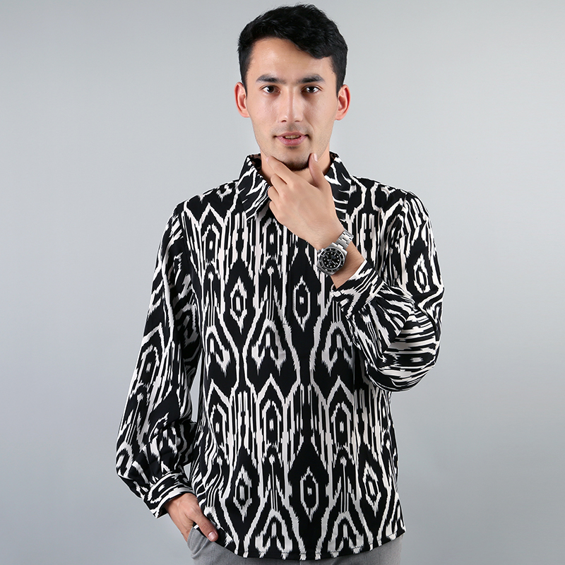 新疆新款艾德莱斯潮流衬衫上衣