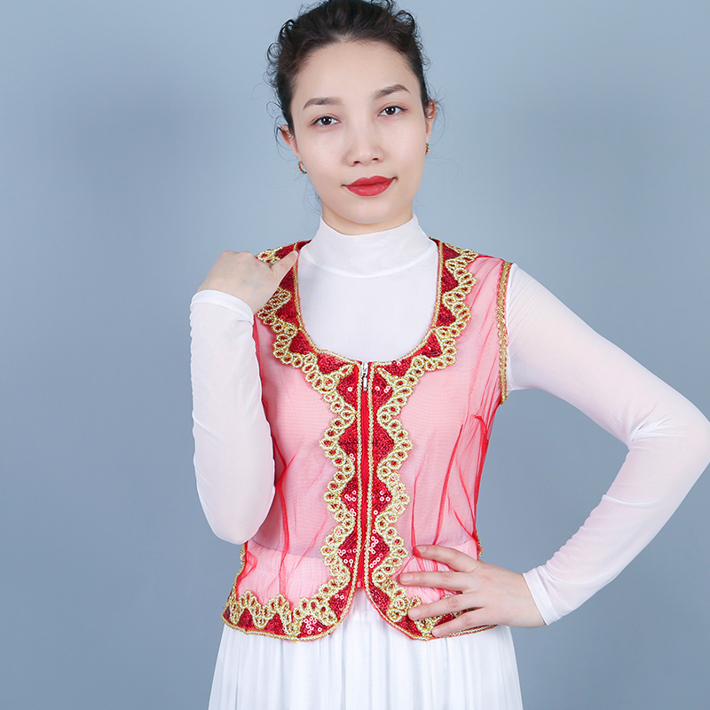 新疆舞马甲女款短背心维族舞服