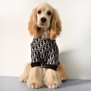 秋冬宠物衣服针织毛衣可卡边牧金毛中大型犬雪纳瑞西施泰迪狗衣服