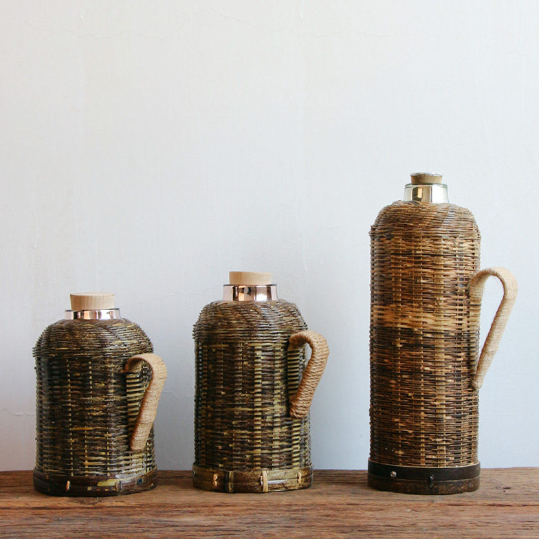 手工紫竹暖壶 热水瓶暖瓶 复古家用保温瓶茶壶茶馆餐厅酒店用品