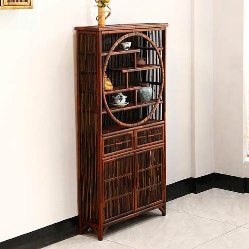 竹制仿古多宝阁茶具展示架博古架