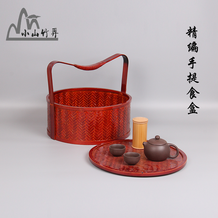 竹编提篮竹篮子食盒家用竹制品