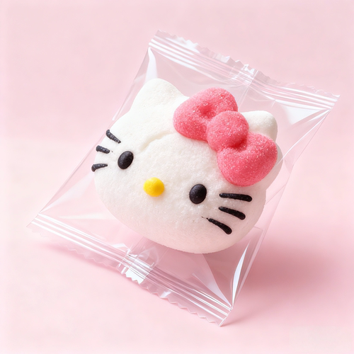 网红爆款KT猫棉花糖烘焙蛋糕装饰咖啡奶茶伴侣小猫头糖果零食批发