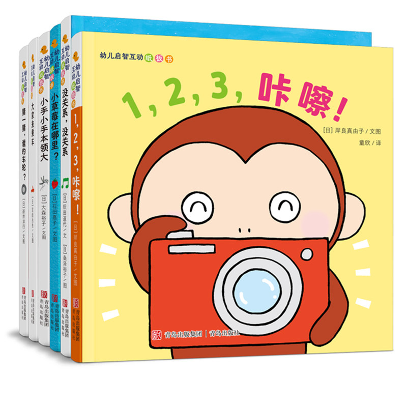 幼儿启智互动纸板书（套装 全6册）让宝宝在玩耍中开启智慧，提高认知力、专注力 [日]宫西达也，[日]新井洋行，[日]大森裕子等
