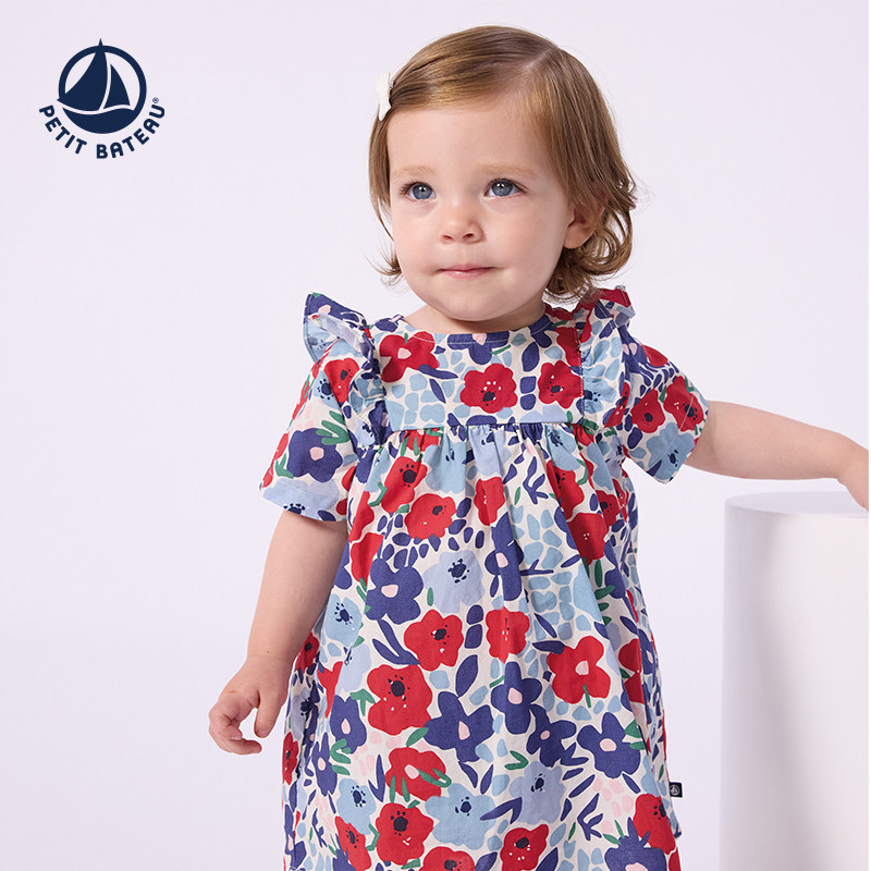 petitbateau婴幼儿连衣裙套装