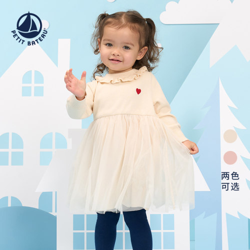 Petitbateau秋季婴幼儿连衣裙