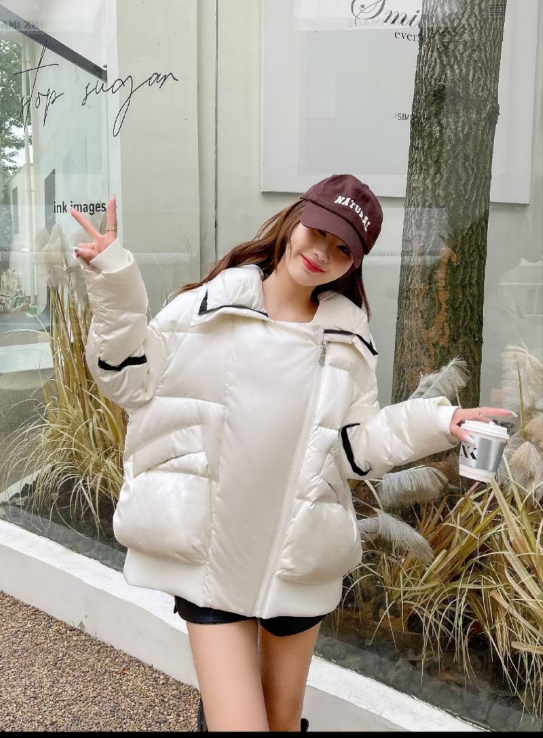 fanyipure2024韩国秋冬新款羽绒服女中长款时尚洋气宽松鹅绒服