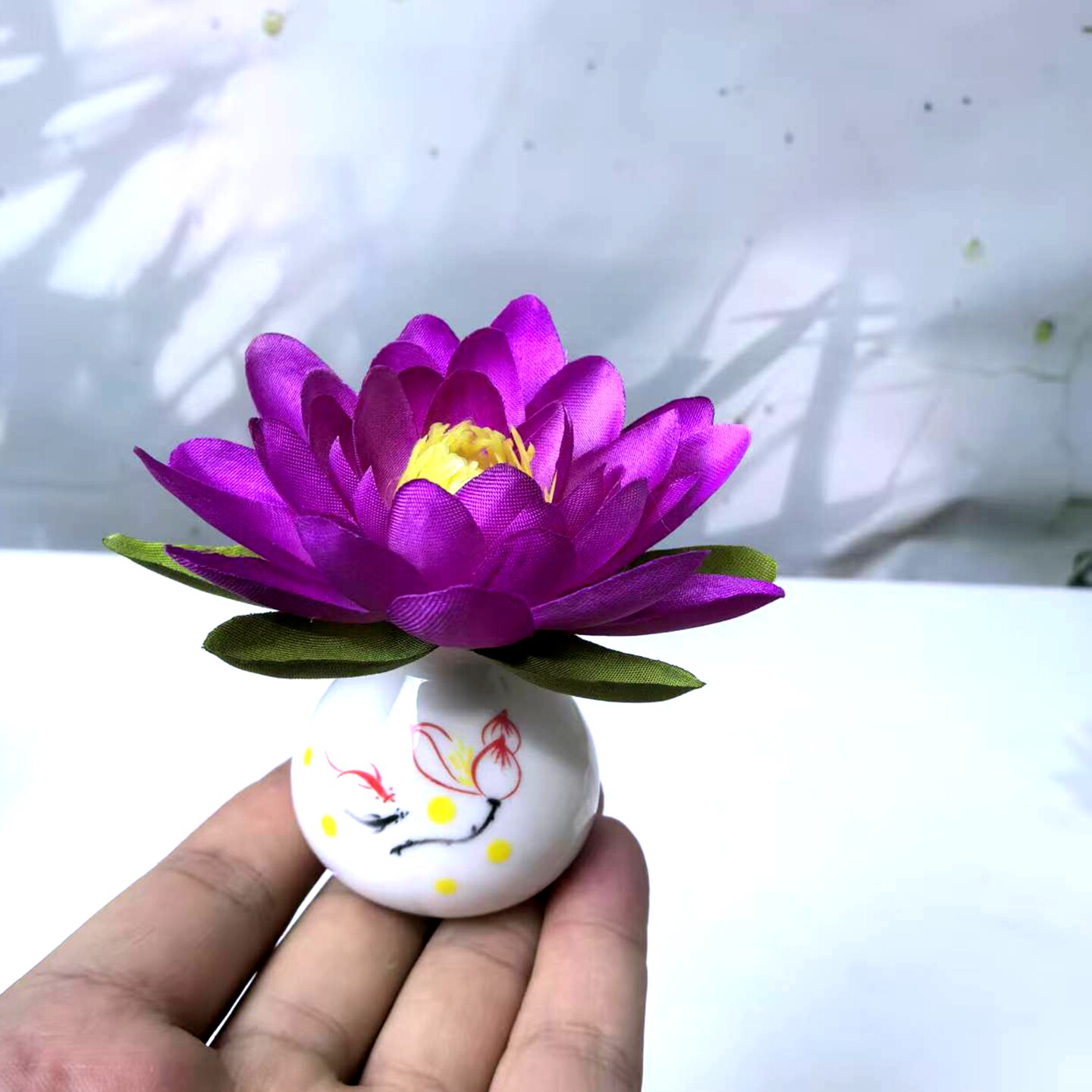 佛前供花仿真莲花荷花车载摆放花