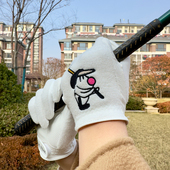 秋冬季 高尔夫球手套女加绒抗寒保暖防滑耐磨透气韩国golf左右双手