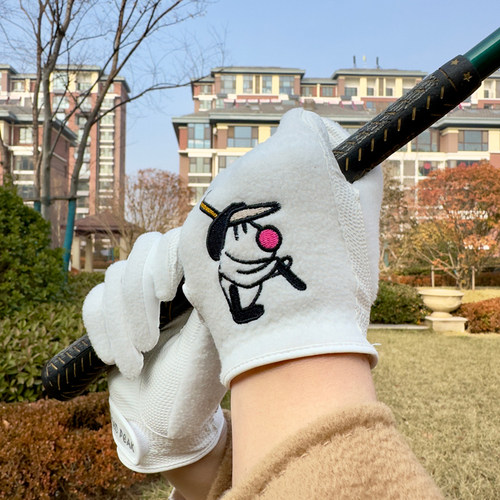 加绒高尔夫球手套女冬季加绒保暖