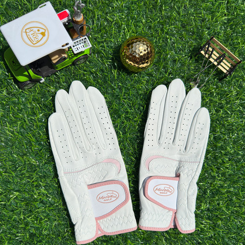 韩国进口全羊皮高尔夫手套女真皮