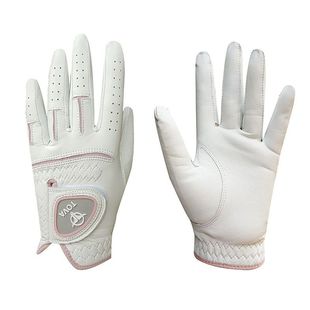 韩国进口高尔夫球手套女印尼小羊皮真皮手套防滑耐磨透气左右双手