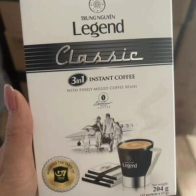 越南进口G7中原Legend 甄典204克传奇三合一速溶3in1咖啡12条*17g