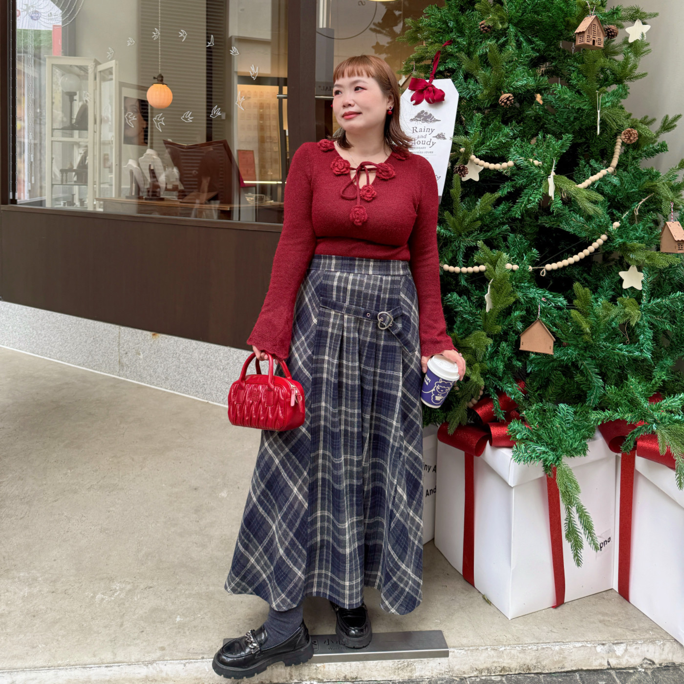 精灵家微胖大码女装2025秋冬新款胖mm气质复古格子显瘦半身裙长裙,女装/女士精品,大码半身裙,淘宝优惠券,粉丝福利购,淘宝优惠卷