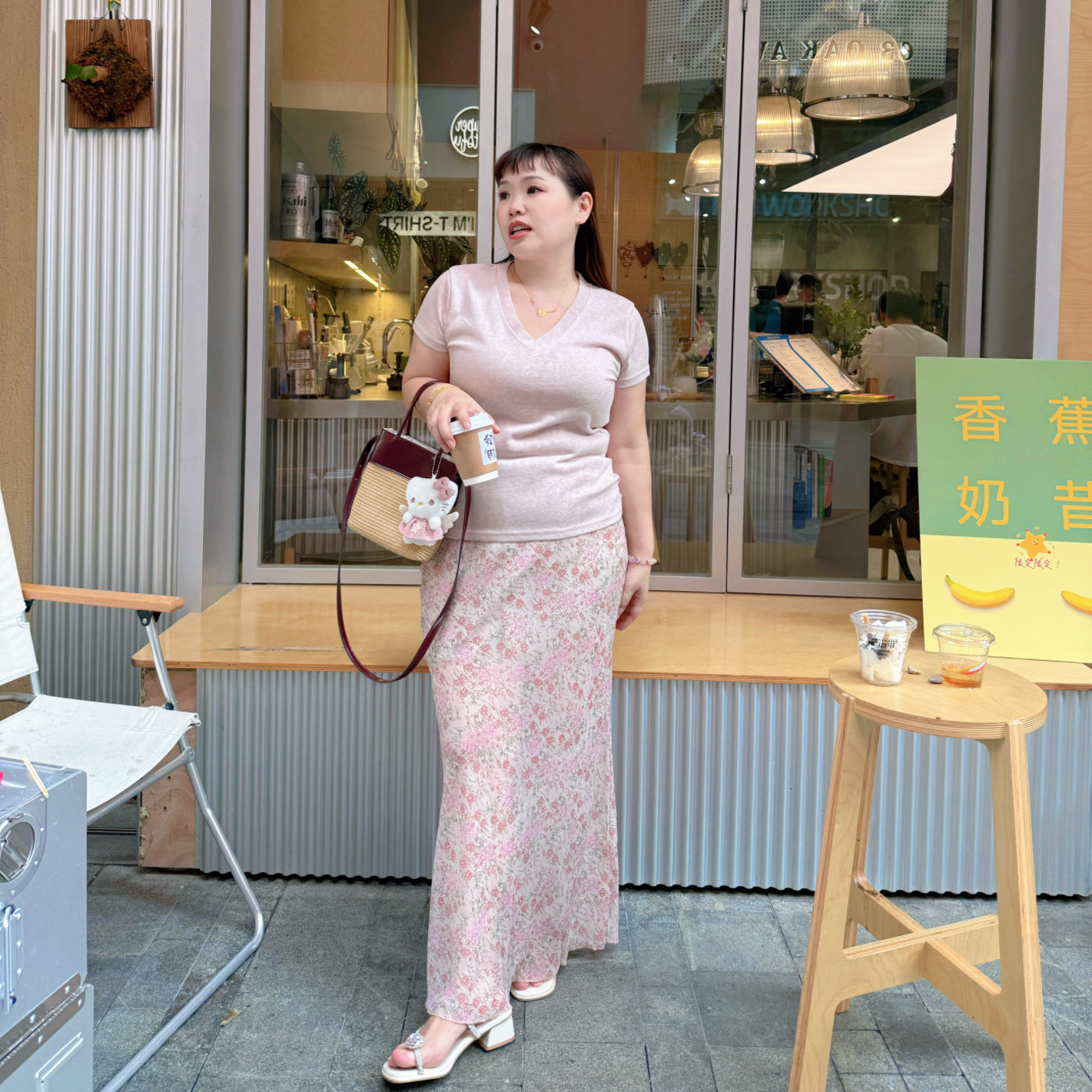 碎花半身长裙女韩系氛围感雪纺裙