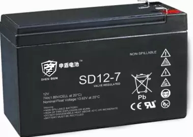 申盾蓄电池12V12AH监控设施/电梯UPS应急电源内置SD12-12消防控制