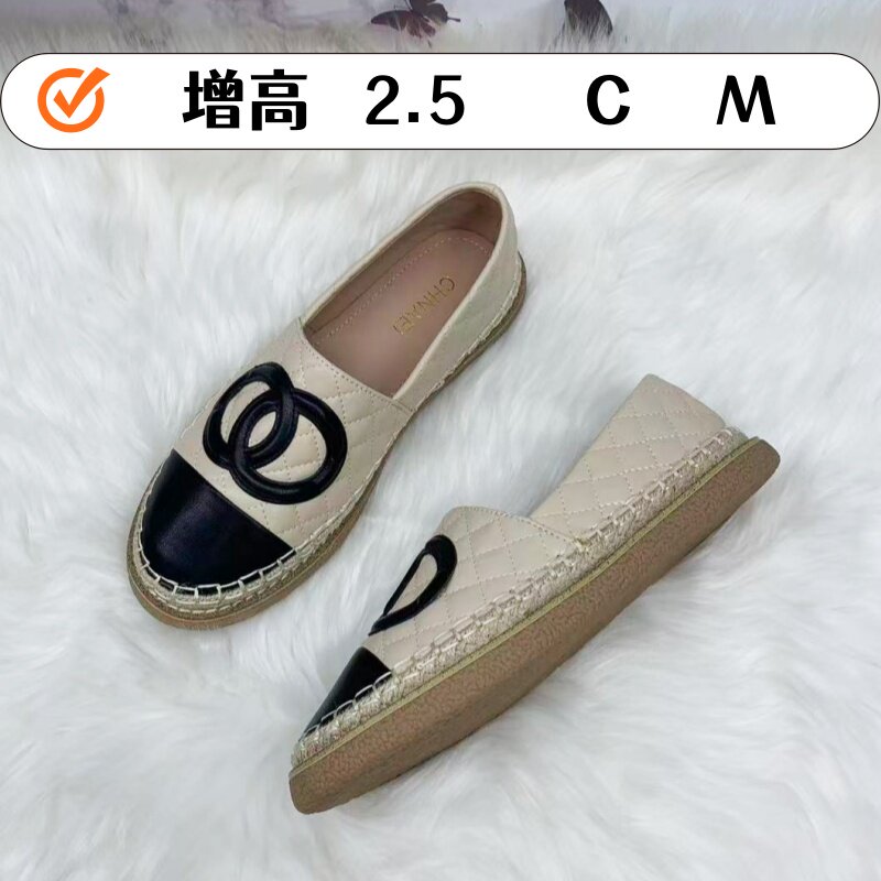 半拖鞋内增高一脚蹬懒人乐福鞋图片