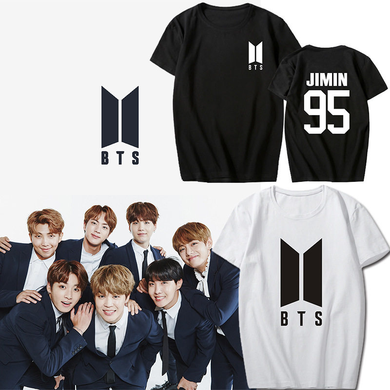 BTS防彈少年團花樣年華新專輯LOGO同款周邊應援衣服短袖T恤男女裝在類目 男裝, T恤中 - 來自Buy2taobao.com提供專業的淘寶代購服務