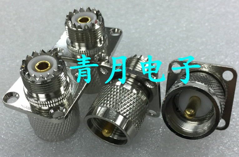 UHF-JKF 大M公转母法兰固定面板安装车台手台对讲机RF同轴转接头