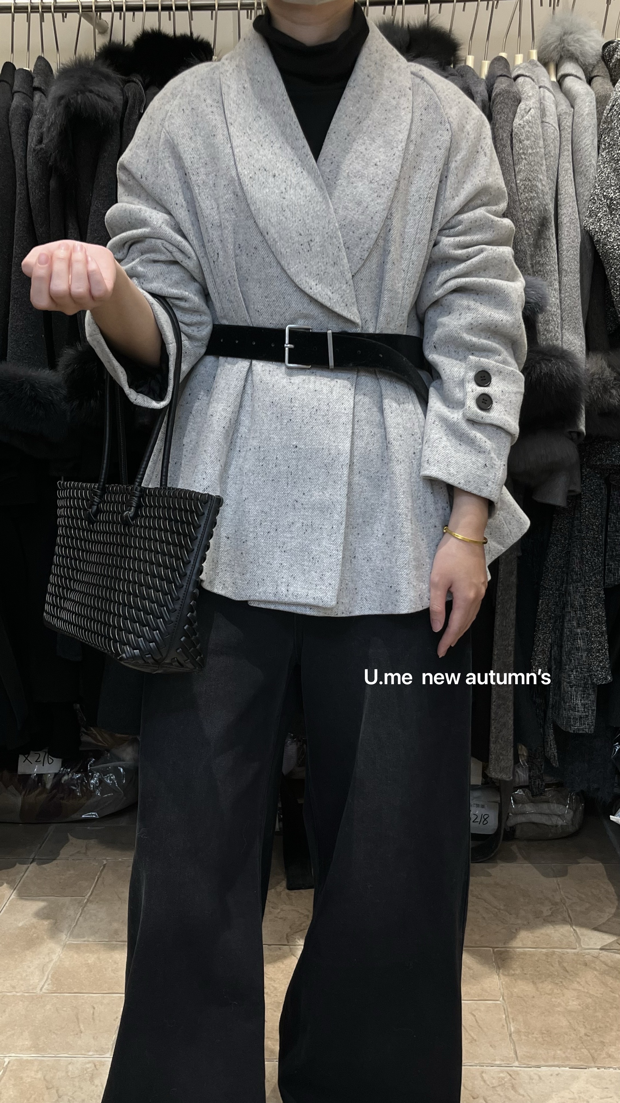 法式收腰毛呢加棉外套女秋冬2025新款高级感轻奢上衣短款呢子大衣