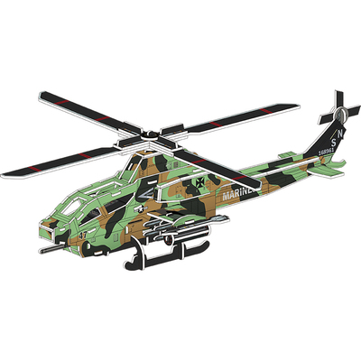 直升机模型立体拼图科教儿童益智