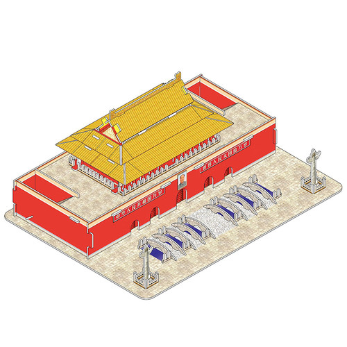 加大号天安门模型国庆节赠礼品立体3d拼图摆件儿童益智早教玩具 - 封面
