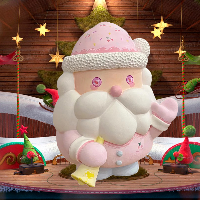 圣诞老人圣诞树石膏娃娃涂色