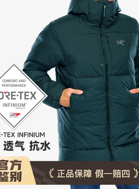 现货始祖鸟加厚防风GTX软壳羽绒长款大衣男保暖Thorium SV Parka