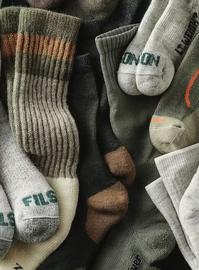 美产现货Filson防臭速干美利奴羊毛袜中长筒户外登山徒步袜四季款