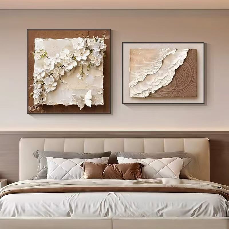 轻奢立体蝴蝶花卉组合装饰画