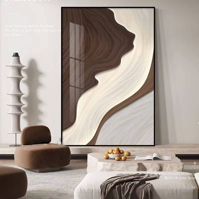 侘寂风意式抽象简约客厅装饰画落地沙发背景墙挂画高级感大幅壁画,家居饰品,现代装饰画,淘宝优惠券,粉丝福利购,淘宝优惠卷