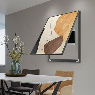 简约抽象现代电表箱装饰画竖版餐厅多媒体电闸盒餐边柜配电箱挂画