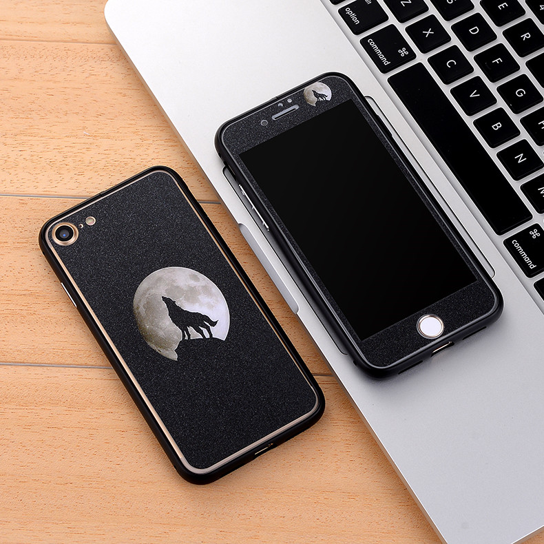 ËÉÁçiphone7plusÈ«ÆÁ¸Ö»¯Ä¤Æ»¹û7P¿¨Í¨8+ǰºó²£Á§Ä¤5.5ËͽðÊô±ß¿ò