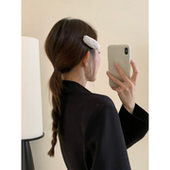 Busan羊羔毛发夹女鸭嘴夹糖果色侧边刘海夹秋冬韩甜妹风毛绒边夹