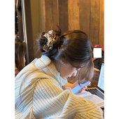 Busan韩系复古小香学院风格 纹大肠发圈百搭高弹力扎马尾皮筋头绳