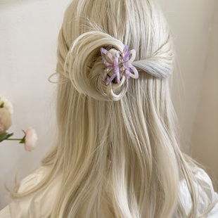 Busan法式 清新复古蝴蝶抓夹醋酸小号发抓半扎夹碎发夹子发卡发饰