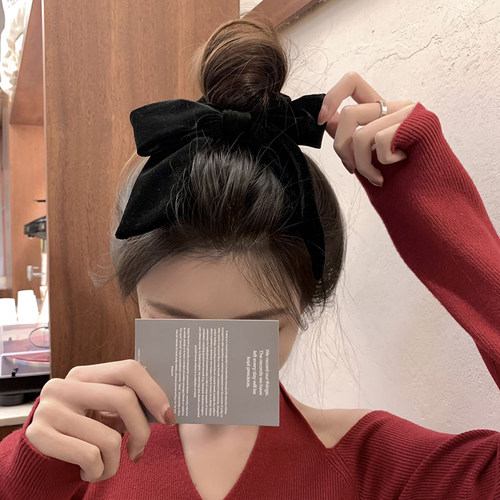蝴蝶结丝绒发圈头绳日韩