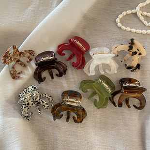 韩系mini小号南瓜醋酸抓夹刘海侧边夹高马尾发夹气质后脑勺头饰