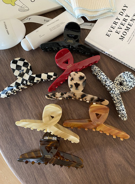 Busan韩国金标France大号交叉鲨鱼夹适合发量多发抓醋酸质感抓夹