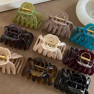 Busan发量多bi入 复古深齿加宽大号抓夹高级感发夹鲨鱼夹女 法式