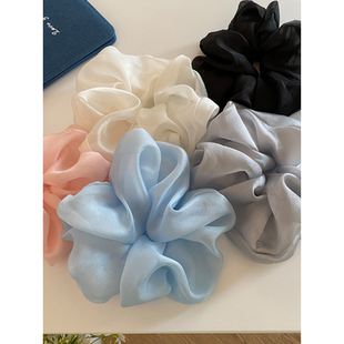 Busan轻纱纯色大肠发圈温柔百搭发绳春夏扎发皮筋发绳头饰女新款