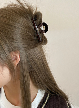 Busan韩国France金标半扎发小抓夹简约复古ins中号醋酸鲨鱼夹发夹