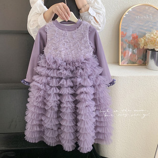 【柚蜜】25春秋“瑞拉仙境”女童加绒上衣+无袖不加绒生日流苏裙