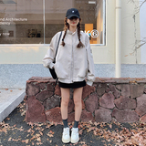 棒球服港风宽松时尚ins炸街女装外套秋季设计感短款春秋小个子，女装短外套，婷丫丫